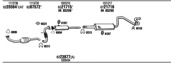WALKER FO80159 Exhaust System